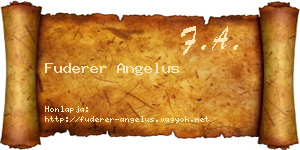 Fuderer Angelus névjegykártya